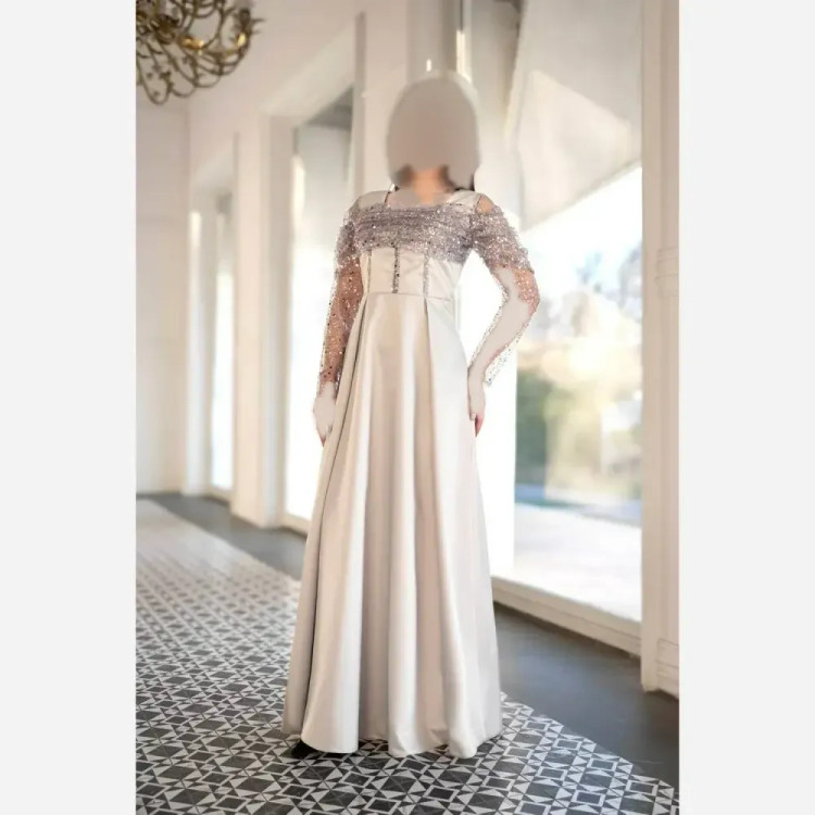 ماکسی مجلسی زنانه ساتن آمریکایی و جسمیکو قد 165 سایز بزرگ