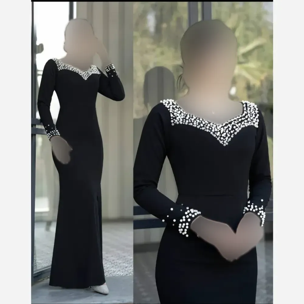 ماکسی مجلسی زنانه ماریکا جنس دالقیچ مروارید دوزی شده قد 160