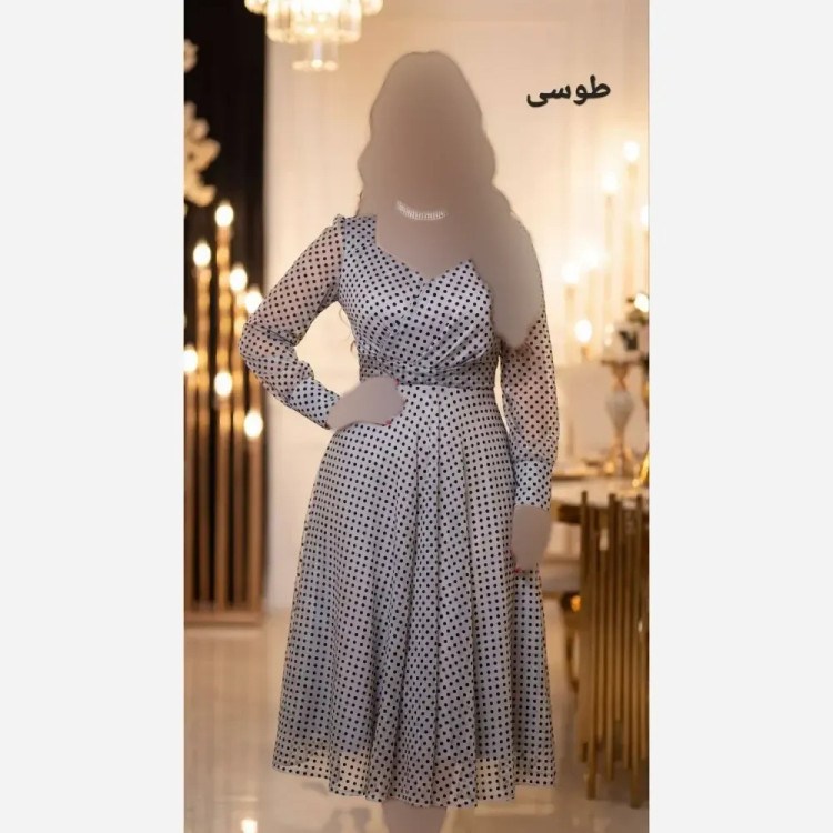 لباس ایسلا فلوک مخمل برجسته قد 120 پشت زیپدار
