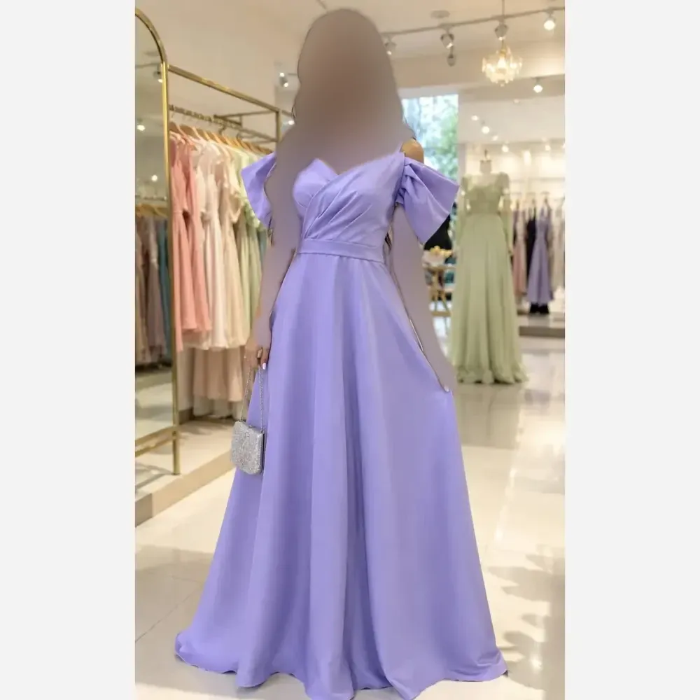 پیراهن زنانه جنس ساتن آمریکایی قد 165 رنگ سبز یاسی آبی مشکی سایز 38 تا 48
