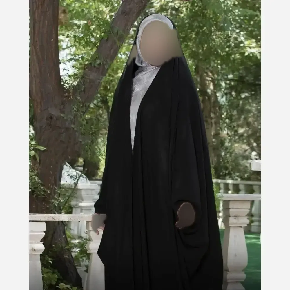 چادر جده عربی اصیل مشکی جنس کن کن ندا مروارید سایز 150 تا 170
