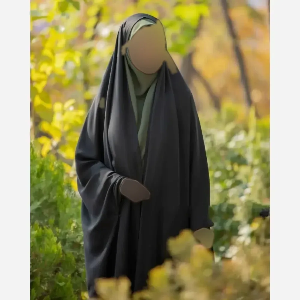 چادر خبرنگاری کارمندی جنس کن کن ندا مروارید رنگ مشکی