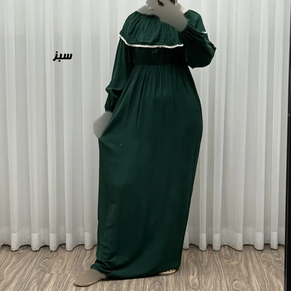 پیراهن ساحلی نخی آستین بلند زنانه و دخترانه فری سایز مدل ملوانی