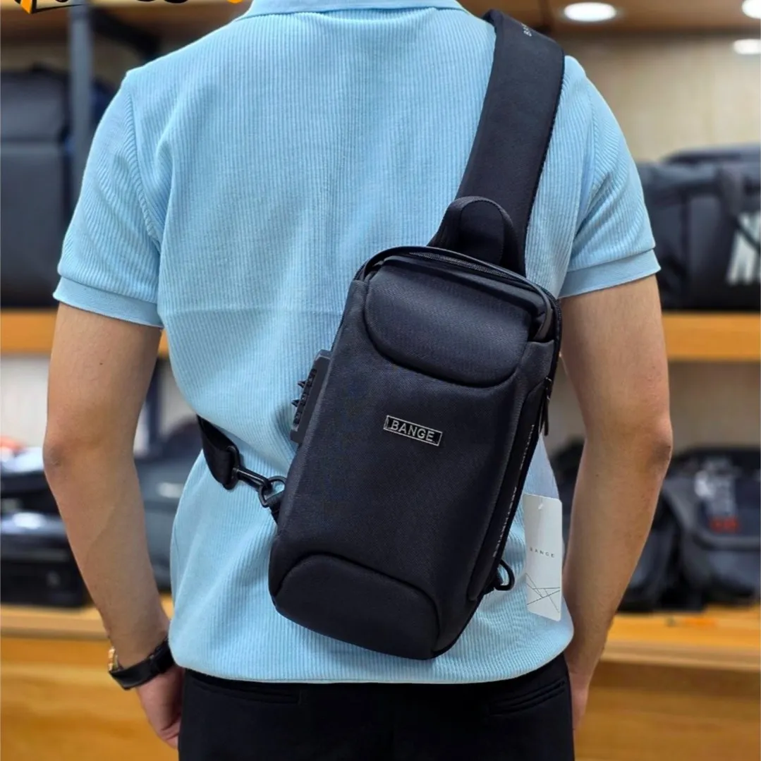 بادی بگ دسته دار رمزدار بنج BANGE مشکی آب گریز ضد تعریق خارجی