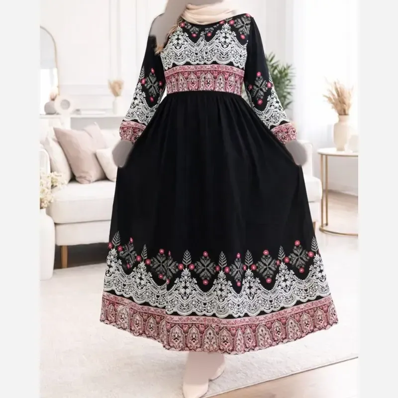 پیراهن ساحلی نخی زنانه مدل بابونه اندونزی بیگ سایز