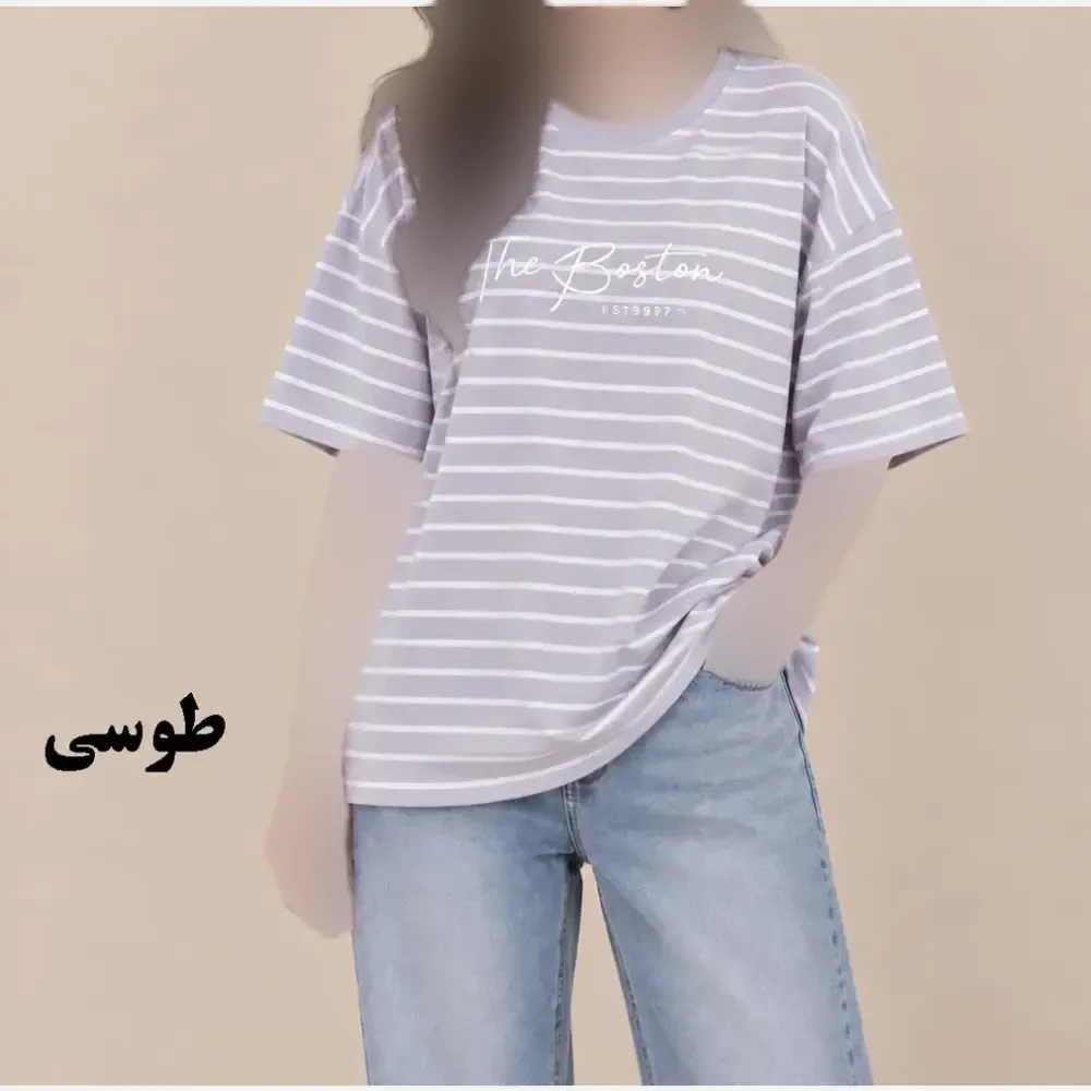 تیشرت باکسی رینگی نخ پنبه زنانه و دخترانه فری سایز مناسب تا سایز 50