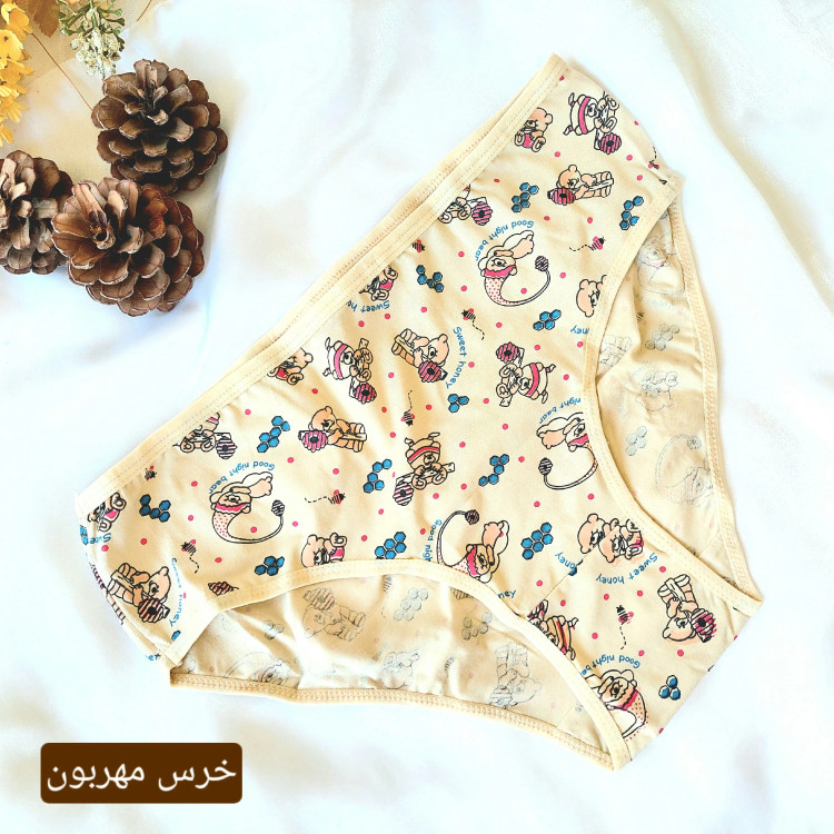 شورت زنانه نخی قواره دار سایز بزرگ 3XL برند آل کیم رنگ کرم
