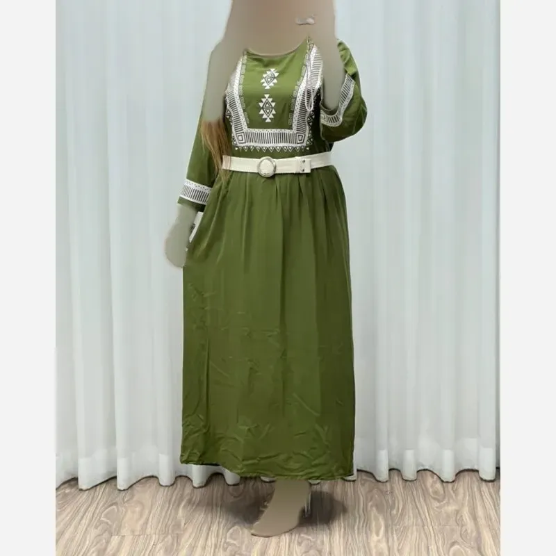 ساحلی نخی زنانه طرح سنتی بند دار فری سایز خنک تابستانی