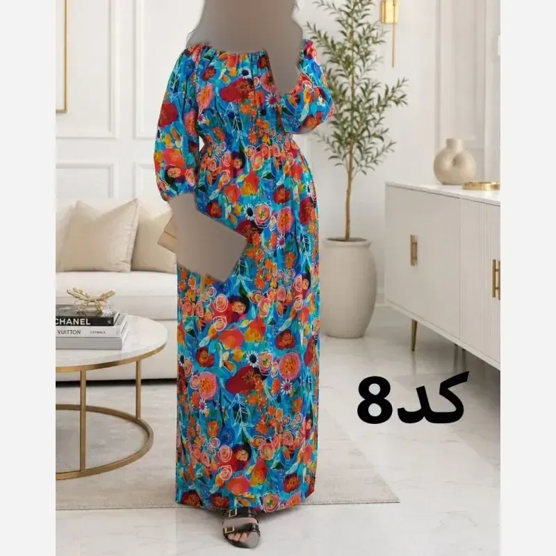 پیراهن ساحلی زنانه نخی خارجی نرم و لطیف سایز 38 تا 48