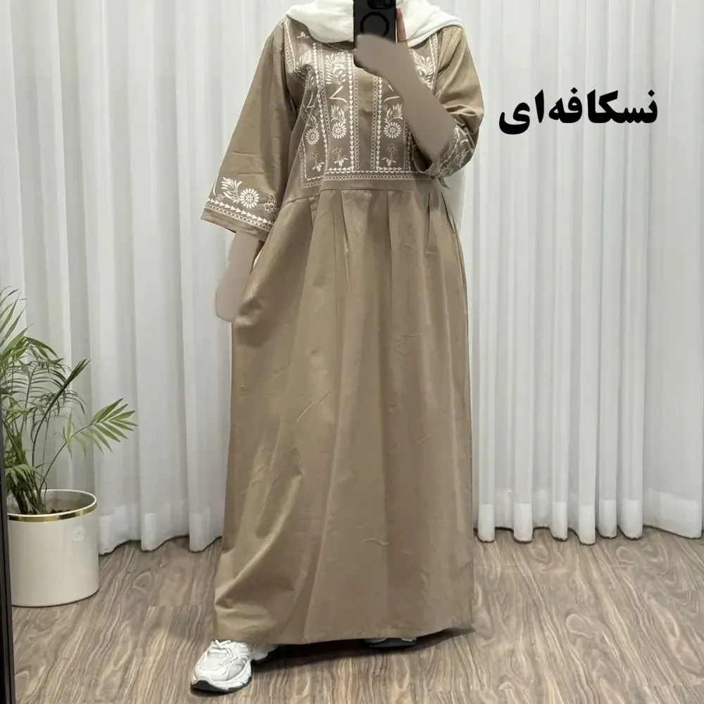 پیراهن لینن زامفورس فری سایز زنانه تا سایز 48 چهارفصل شیک و راحت بدون آبرفت و رنگ رفت کمربنددار