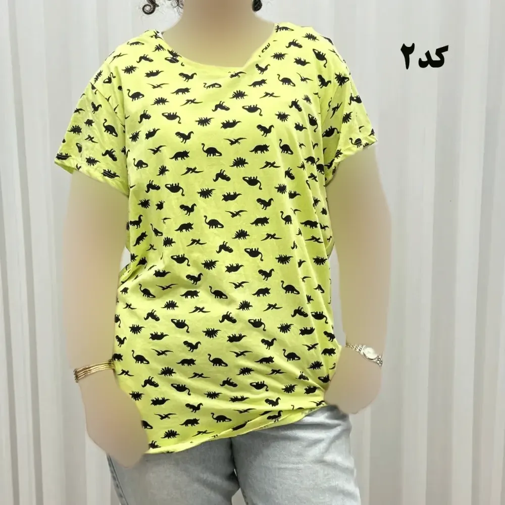 تیشرت طرحدار H&M کد 1169 نخ پنبه چهارفصل زنانه دخترانه تنخور راحت
