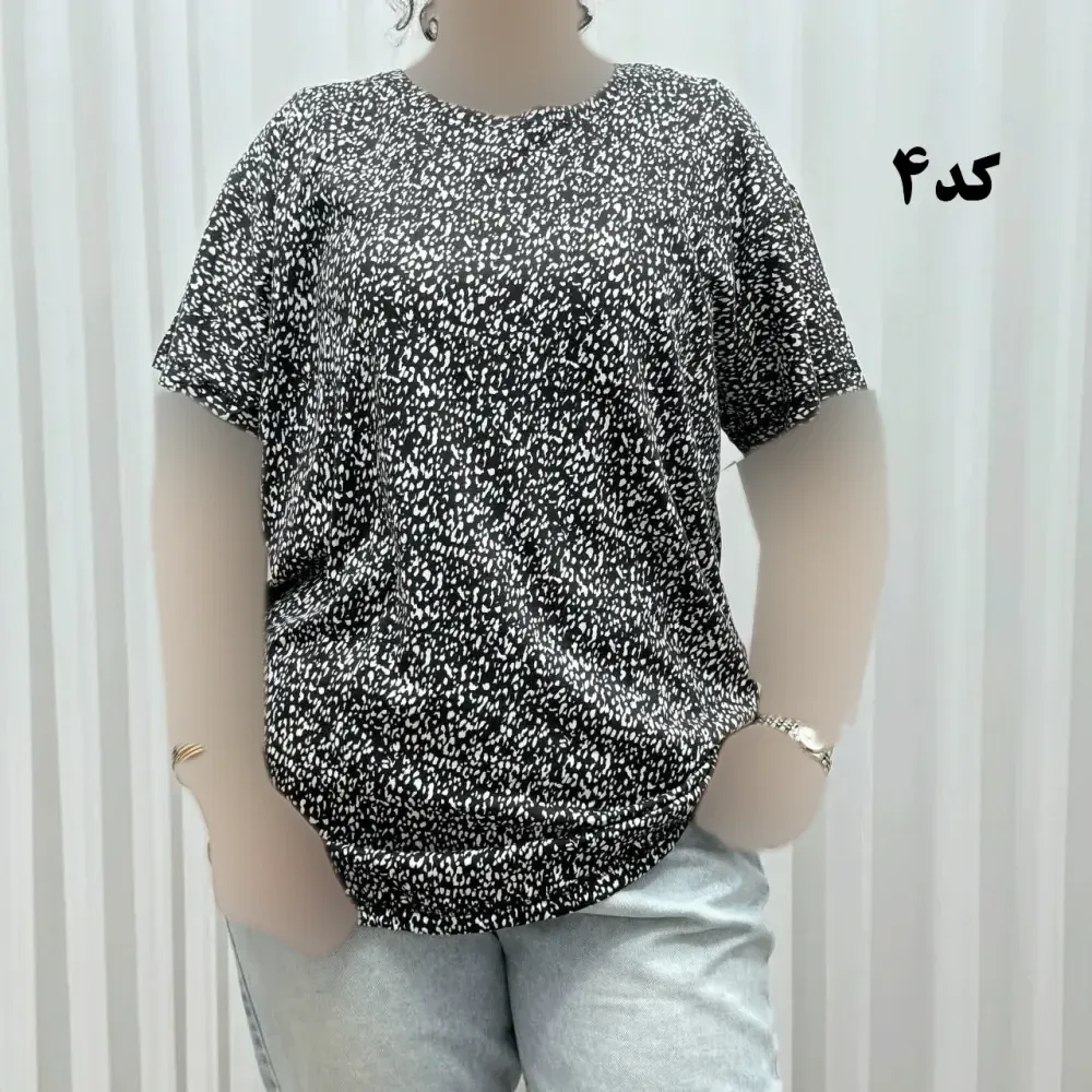 تیشرت پلنگی H&M سایزبندی کامل S تا XXXL آبرفت و رنگ رفت ندارد