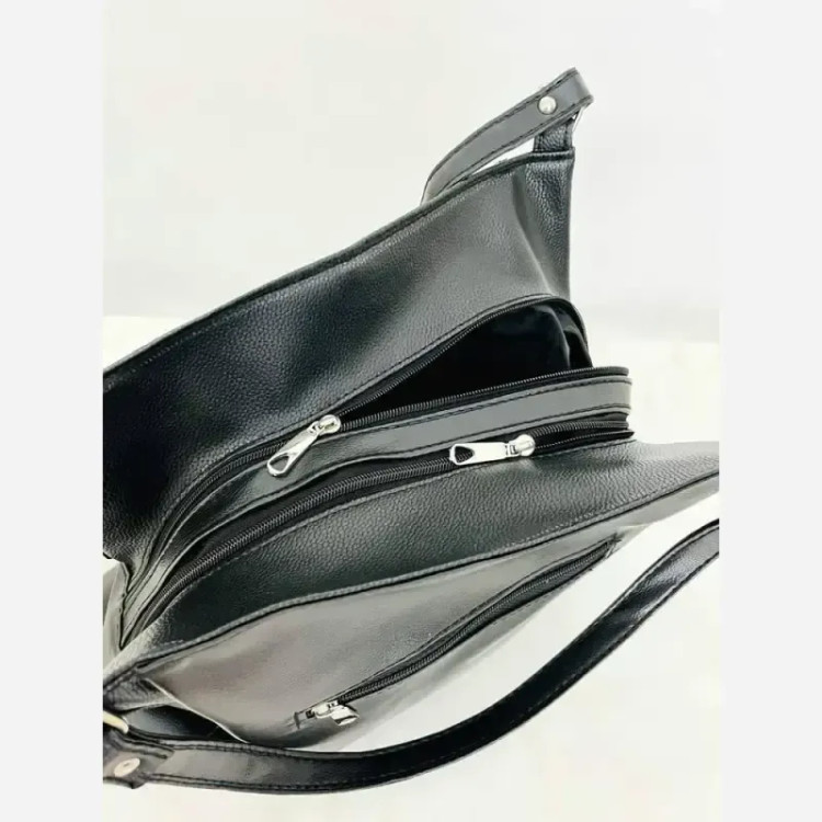 کیف زنانه مانکرو دو جیب شرانگ وارداتی بزرگ مشکی شکلاتی
