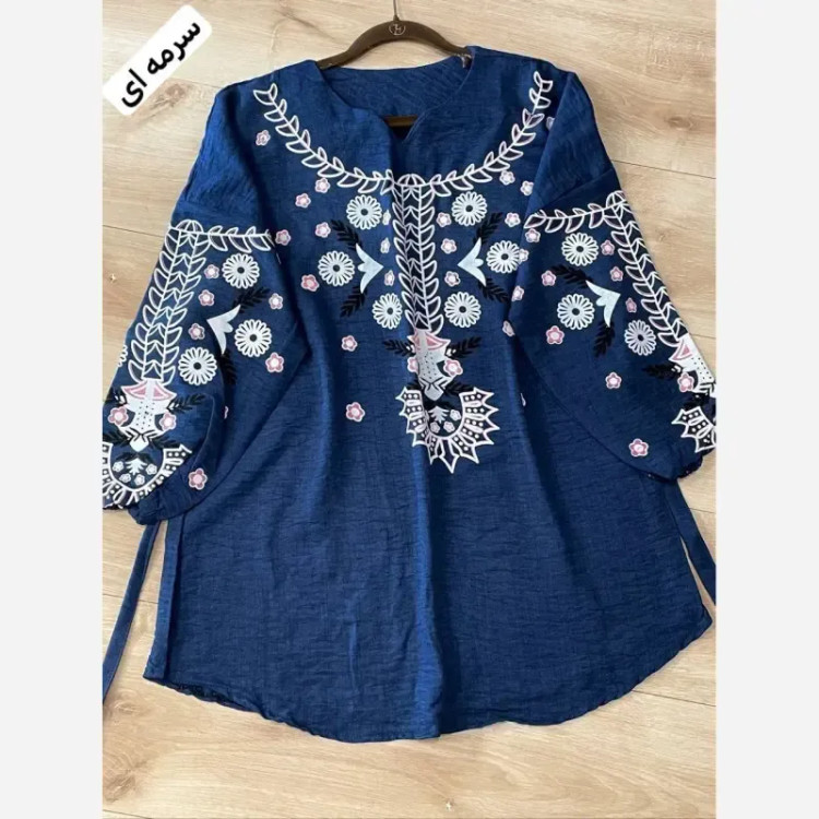 تونیک چاپی رنگی آرامش جنس شانتون درجه یک