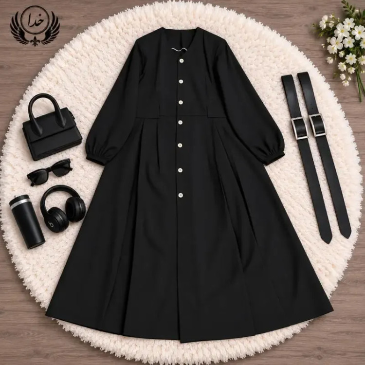 مانتو دو کمربندی دانشجویی لنین و بابوس فری سایز 38 تا 46