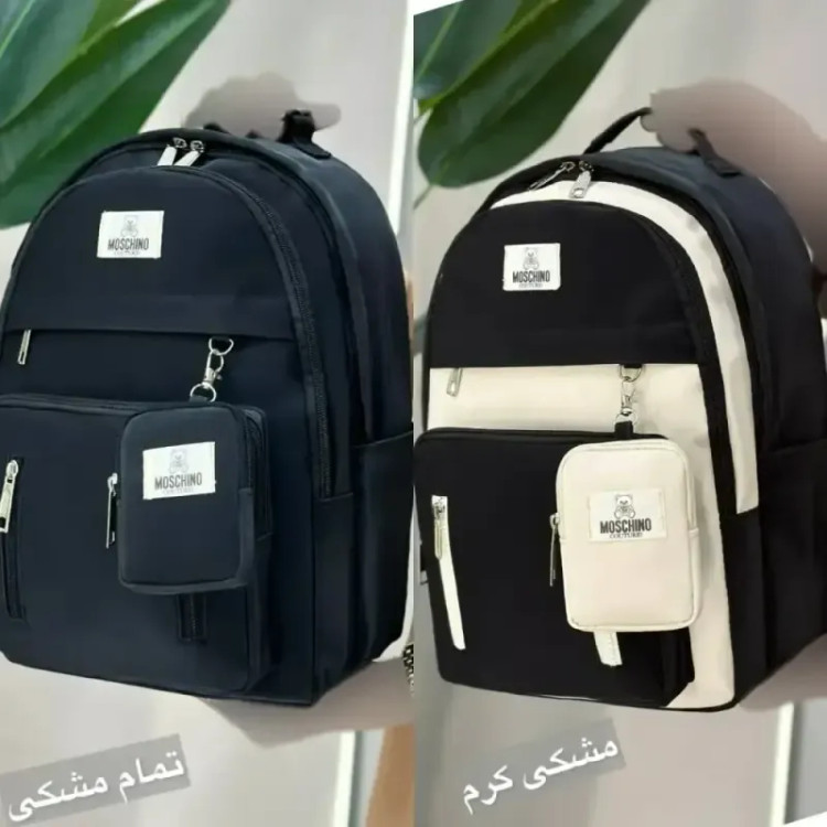 کوله مدرسه دیبا ضد آب مشکی سایز 40 در 27 سانتی متر