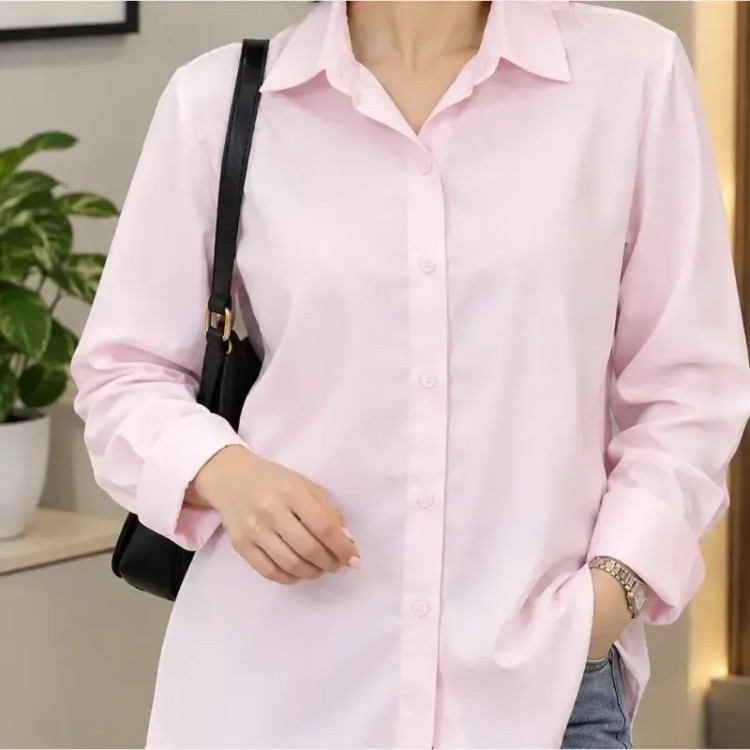 شومیز زنانه ساده برش عصایی جنس ژاکلین سایز 38 تا 42