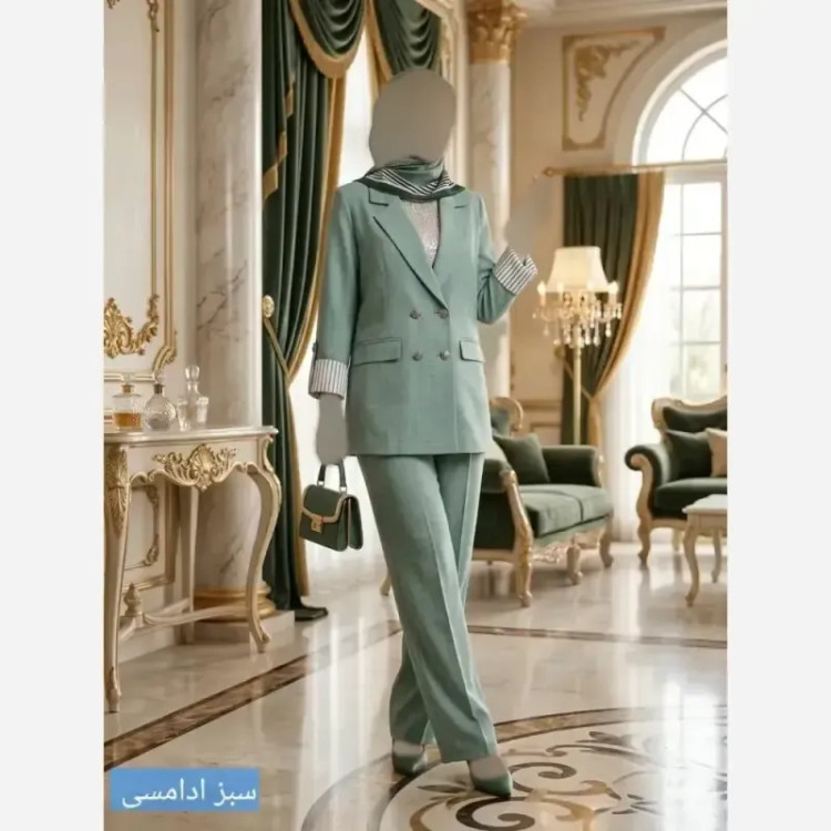 کت و شلوار لینن شانتون ژاکارد مدل چوک چهار سایز مناسب 36 تا 54