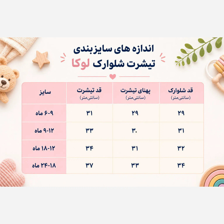 ست تیشرت و شلوارک نوزادی لوکا طرح خرچنگ رنگی نخ پنبه پلی استر 6 تا 24 ماه