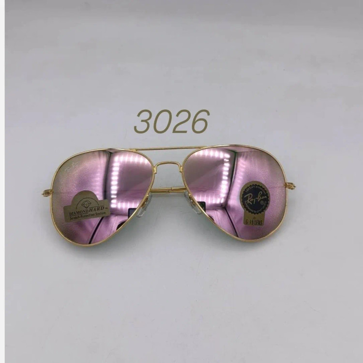 عینک آفتابی ریبن مدل RB3025 خلبانی شیشه سبز G15 فریم طلایی لنز UV